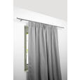 VORHANGSCHIENE - Grau Hochglanz, Basics, Metall (210/11,5/4,7cm) - Homeware