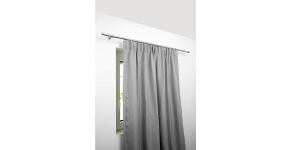 VORHANGSCHIENE - Grau Hochglanz, Basics, Metall (210/11,5/4,7cm) - Homeware