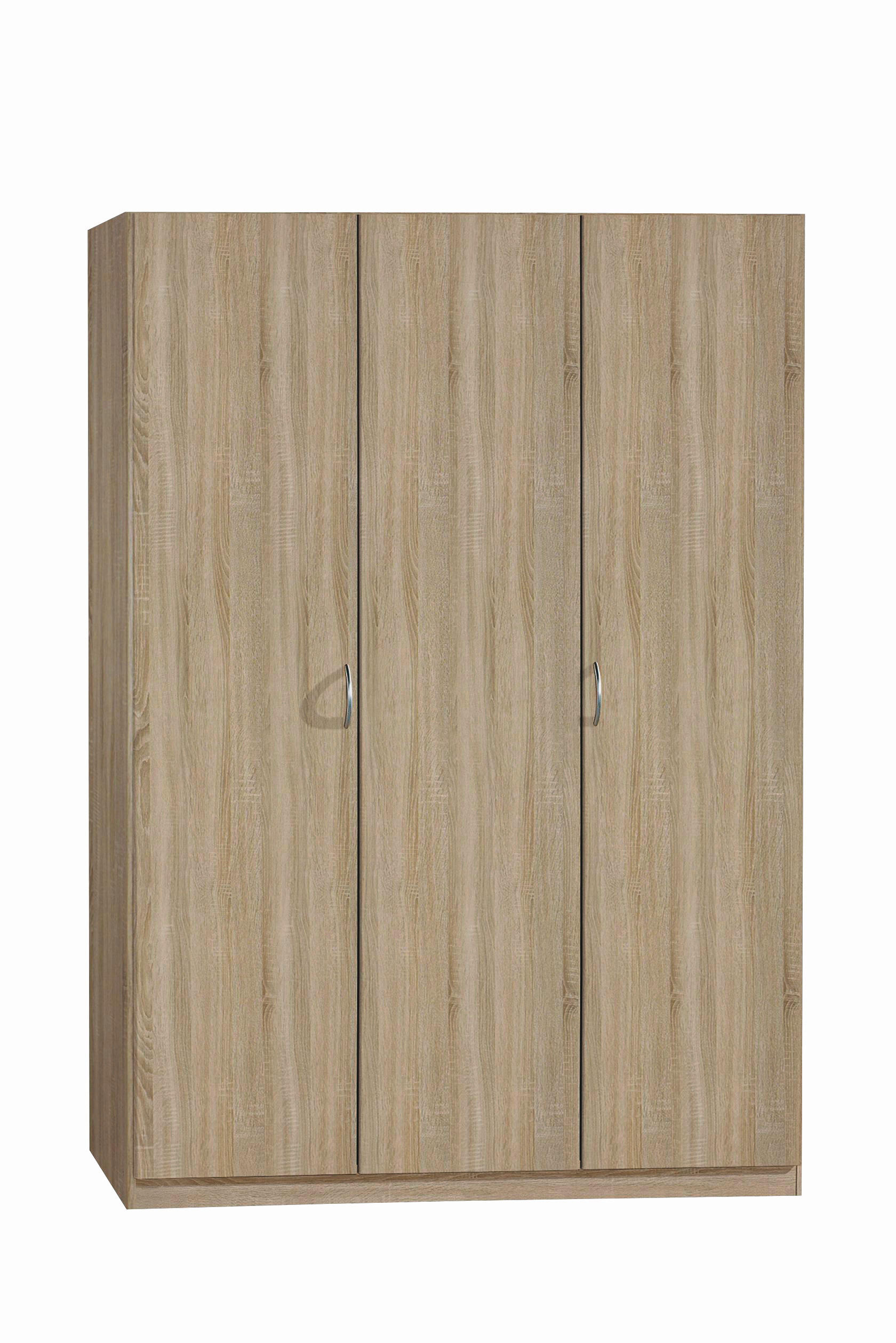 DREHTÜRENSCHRANK 136/197/54 cm 3 Tür(en)-türig  - Silberfarben/Sonoma Eiche, Basics, Holzwerkstoff/Kunststoff (136/197/54cm) - Boxxx