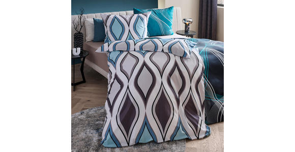 BETTWÄSCHE Satin 200/200 cm - Blau, KONVENTIONELL (200/200cm) - Esposa