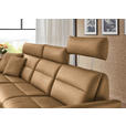 ECKSOFA in Echtleder Honig  169/298 cm  - Schwarz/Honig, Design, Leder/Metall (169/298cm) - Dieter Knoll