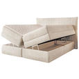 BOXSPRINGBETT 180/200 cm  in Beige  - Beige/Schwarz, Design, Kunststoff/Textil (180/200cm) - Esposa