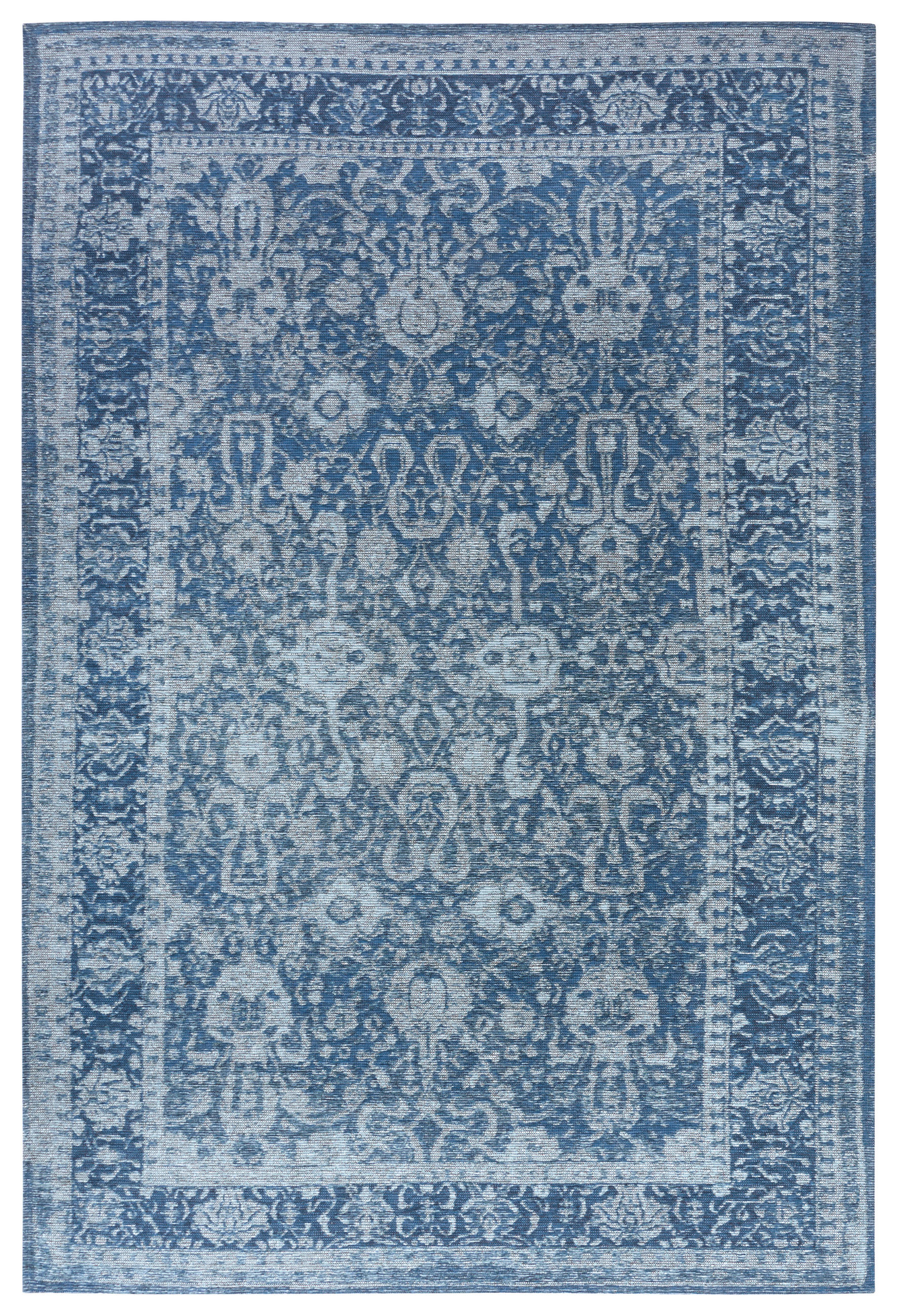 FLACHWEBETEPPICH 80/165 cm Catania Blau, Hellblau  - Blau/Hellblau, Design, Kunststoff/Textil (80/165cm) - Novel
