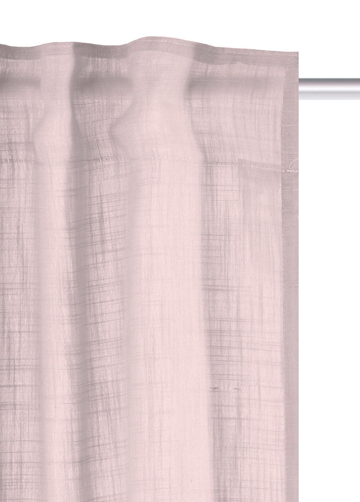 FERTIGVORHANG halbtransparent  - Rosa, Basics, Textil (140/245cm)