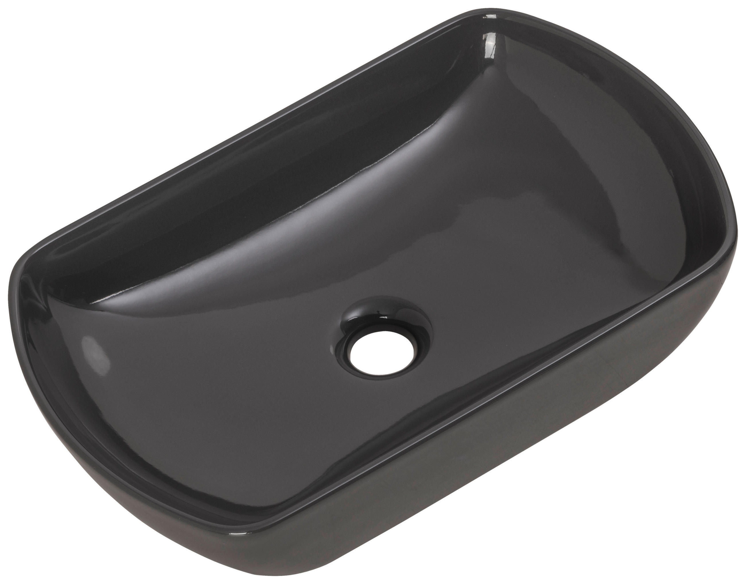 WASCHBECKEN 50/12,5/31,5 cm  - Grau, MODERN, Keramik (50/12,5/31,5cm) - MID.YOU