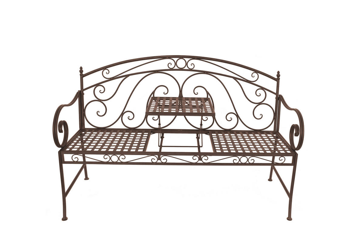 GARTENBANK 53/94,5/147 cm  in Braun  - Braun, Basics, Metall (53/94,5/147cm) - Gardenson