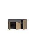 SIDEBOARD 164,2/87,9/42 cm  in Grau, Eiche Artisan  - Eiche Artisan/Grau, Trend, Holzwerkstoff (164,2/87,9/42cm) - Carryhome