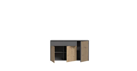 SIDEBOARD 164,2/87,9/42 cm  in Grau, Eiche Artisan  - Eiche Artisan/Grau, Trend, Holzwerkstoff (164,2/87,9/42cm) - Carryhome