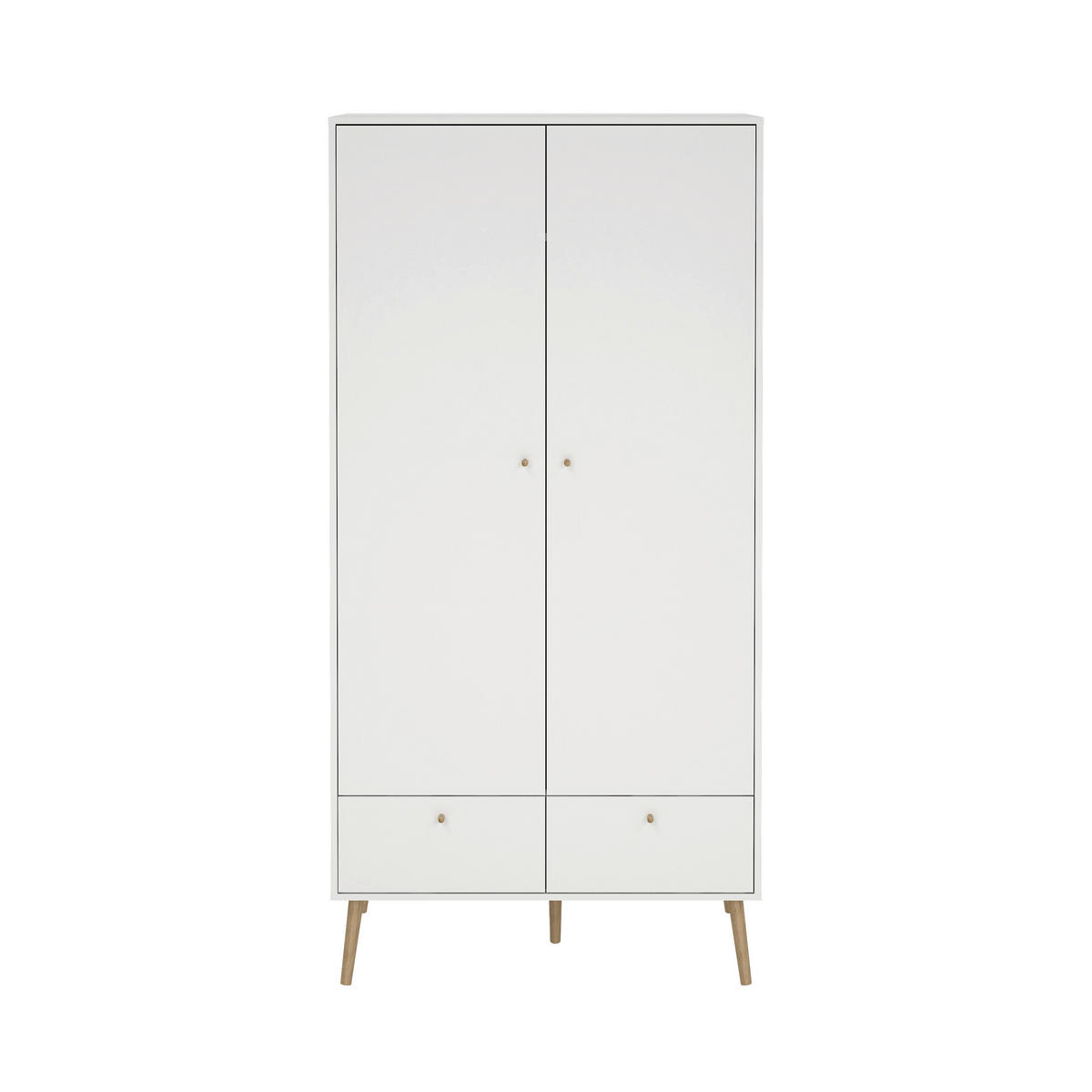 ŠATNÍ SKŘÍŇ S OTOČNÝMI DVEŘMI, bílá, 98,7/200,1/58,1 cm - bílá/barvy dubu, Design, dřevo/kompozitní dřevo (98,7/200,1/58,1cm) - Livetastic