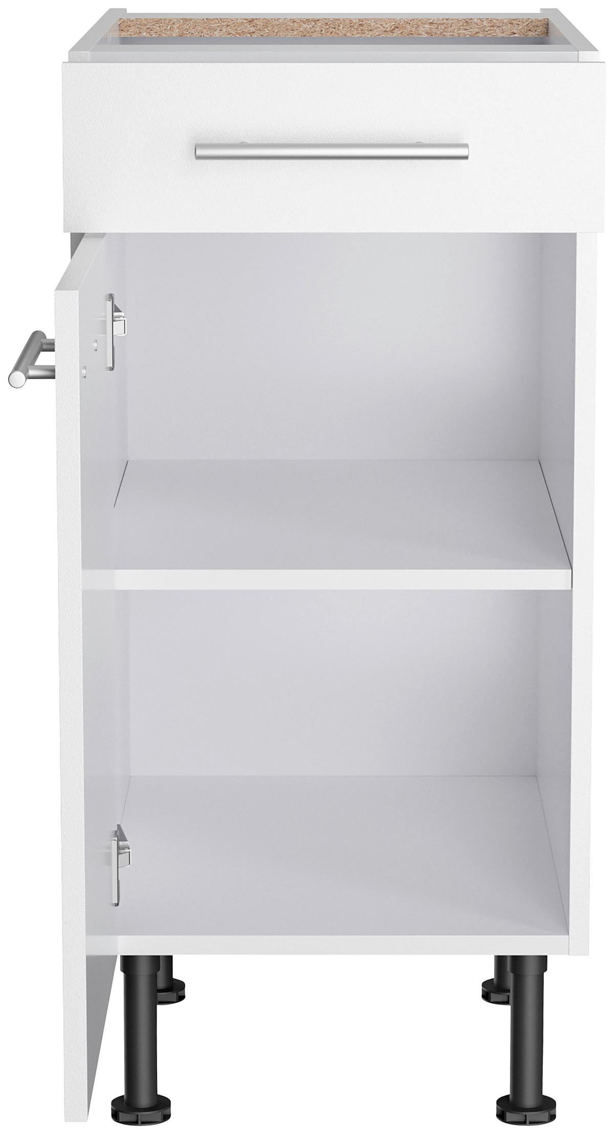 KÜCHENLEERBLOCK 270 cm   in Weiß  - Edelstahlfarben/Anthrazit, Basics, Holzwerkstoff/Metall (270cm) - Optifit