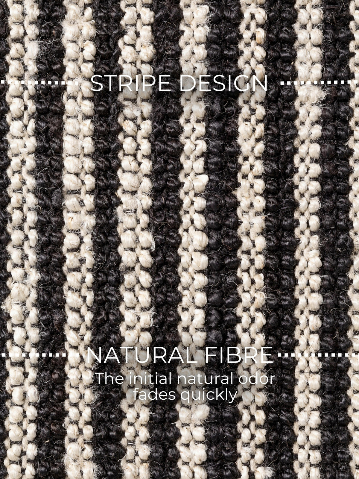 JUTETEPPICH 200/300 cm Harvest Creme, Schwarz  - Creme/Schwarz, Design, Textil (200/300cm) - Elle Decoration