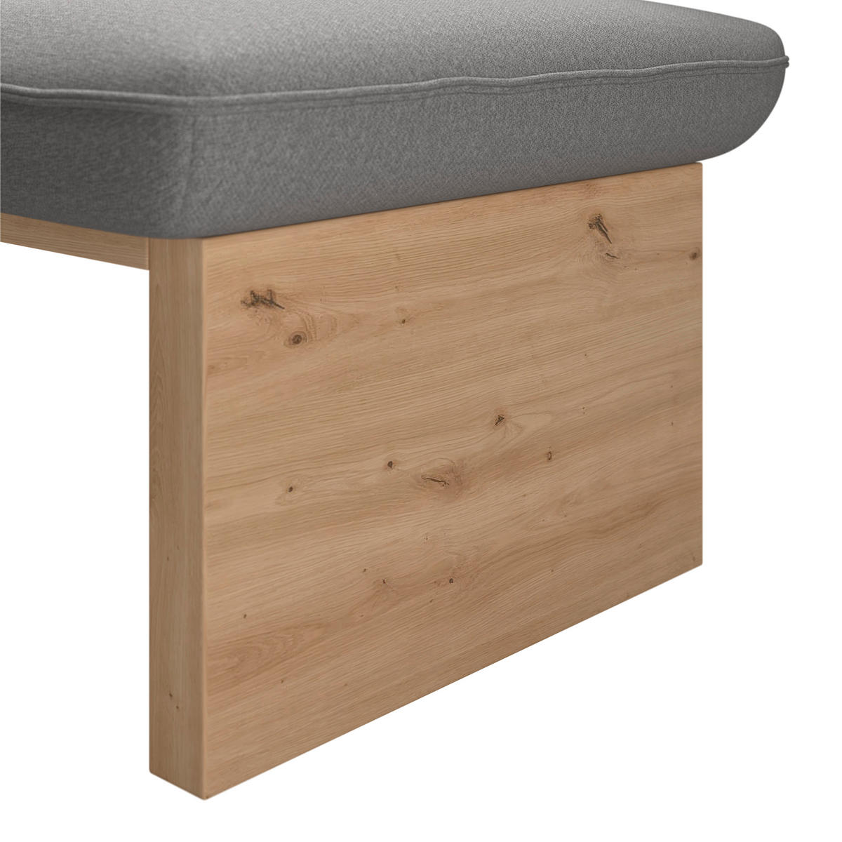 ECKBANK 170/192 cm Webstoff Dunkelgrau Eiche Sperrholz   - Eichefarben/Dunkelgrau, KONVENTIONELL, Holz/Textil (170/192cm) - Livetastic