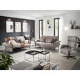 2-SITZER-SOFA in Lederlook Hellgrau  - Hellgrau/Schwarz, KONVENTIONELL, Textil/Metall (216/103/92cm) - Dieter Knoll