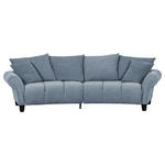 BIGSOFA in Flachgewebe Blau  - Blau/Schwarz, KONVENTIONELL, Holz/Textil (290/78/115cm) - Carryhome