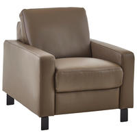 SESSEL Echtleder Braun  - Schwarz/Braun, Konventionell, Leder/Metall (86/82/99cm) - Dieter Knoll