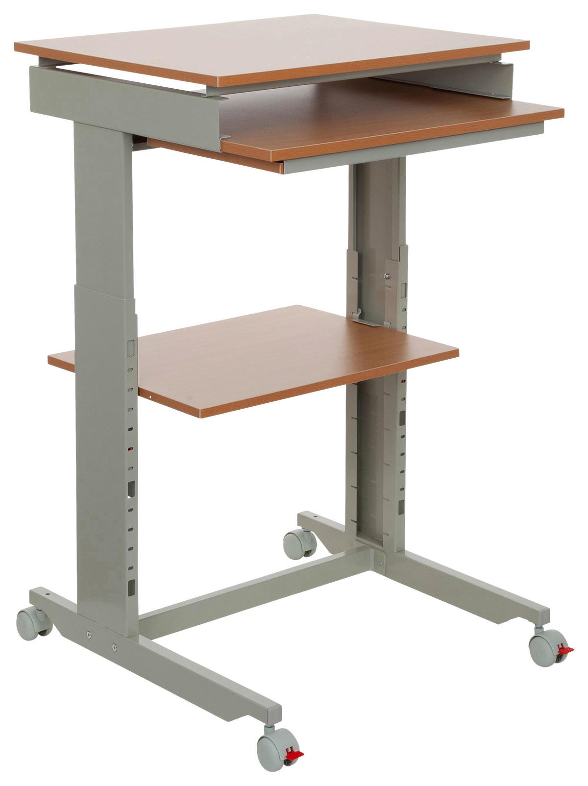SCHREIBTISCH  in Grau, Buchefarben  - Buchefarben/Grau, Basics, Holzwerkstoff/Kunststoff (60/71,5-107,5/50cm) - MID.YOU