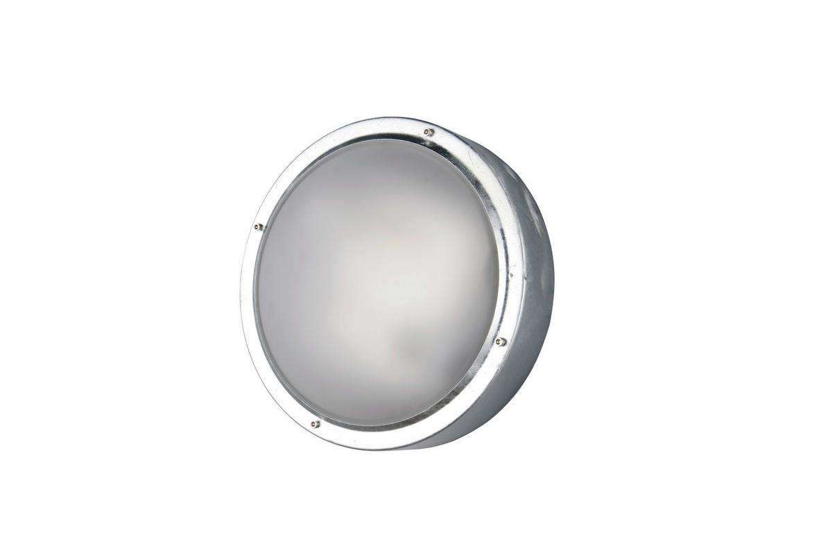 AUßENWANDLEUCHTE Barito 30/11 cm  - Zinkfarben/Weiß, Design, Glas/Metall (30/11cm) - Trio Leuchten