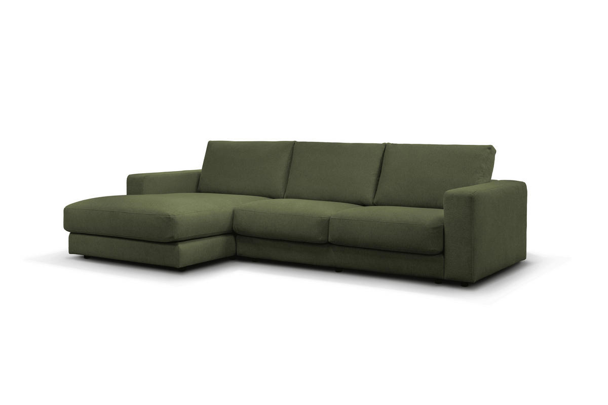 ECKSOFA VIGO Grün  - Schwarz/Grün, Design, Textil (172cm) - MID.YOU