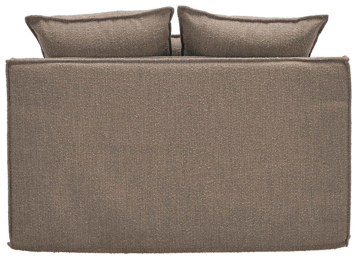SESSEL Bouclé Braun    - Schwarz/Braun, Trend, Kunststoff/Textil (129/92/105cm) - Livetastic
