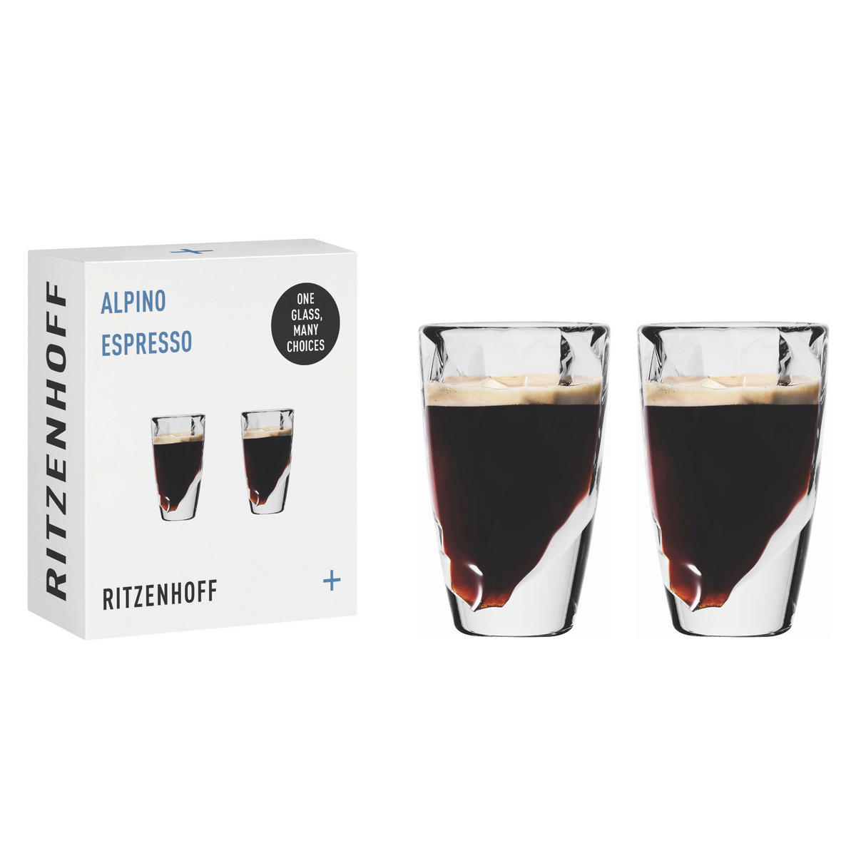 GLÄSERSET Alpino Espresso 2-teilig  - Transparent, Trend, Glas (5,0/8,0cm) - Ritzenhoff
