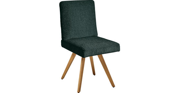 STUHL in Flachgewebe Holz, Textil - Eichefarben/Grün, Design, Holz/Textil (46/94/58cm) - Dieter Knoll