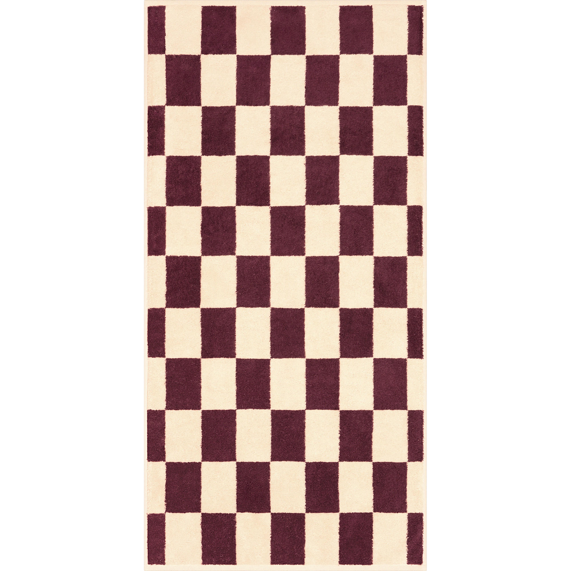 DUSCHTUCH Weekend 70/140 cm  - Naturfarben/Dunkelrot, Basics, Textil (70/140cm) - Cawoe