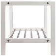 SCHUHREGAL 81/34/34 cm  - Edelstahlfarben/Weiß, Basics, Holzwerkstoff/Metall (81/34/34cm) - Carryhome
