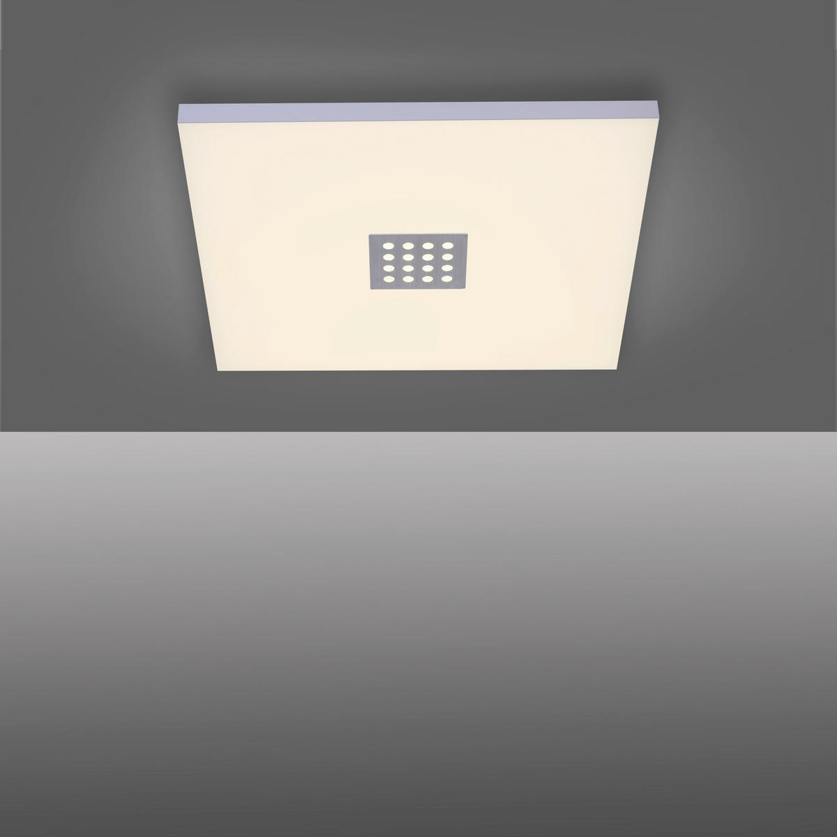 LED-DECKENLEUCHTE PURE-NEO 45/45/6,9 cm   - Alufarben, Design, Kunststoff/Metall (45/45/6,9cm)