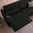 ECKSOFA in Echtleder Schwarz  313/165 cm  - Schwarz, Design, Leder/Metall (313/165cm) - Emilio Belluti