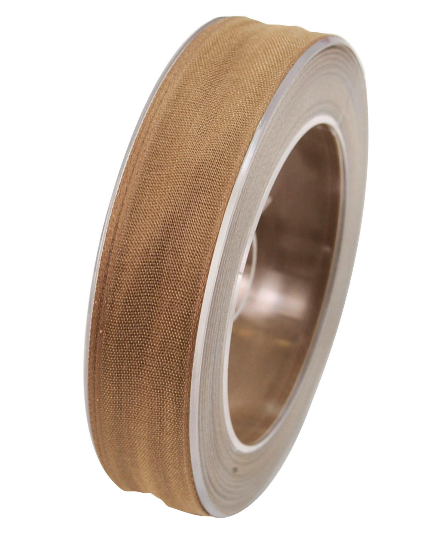 GESCHENKBAND  - Hellbraun, Basics, Kunststoff (2,5cm)