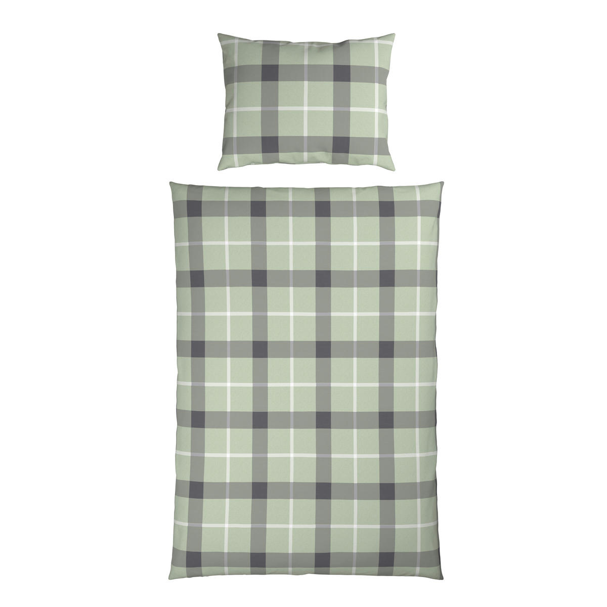 BETTWÄSCHE 2-teilig TERNET Flanell 140/200 cm  - Hellgrau, KONVENTIONELL, Textil (140/200cm) - Esposa
