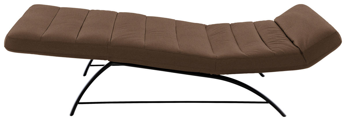 RELAXLIEGE in Mikrofaser Braun  - Schwarz/Braun, Design, Textil/Metall (95/91/170cm) - Chilliano