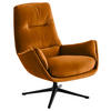 SESSEL in Samt Rostfarben  - Rostfarben/Schwarz, Design, Textil/Metall (83/94/97cm) - home24