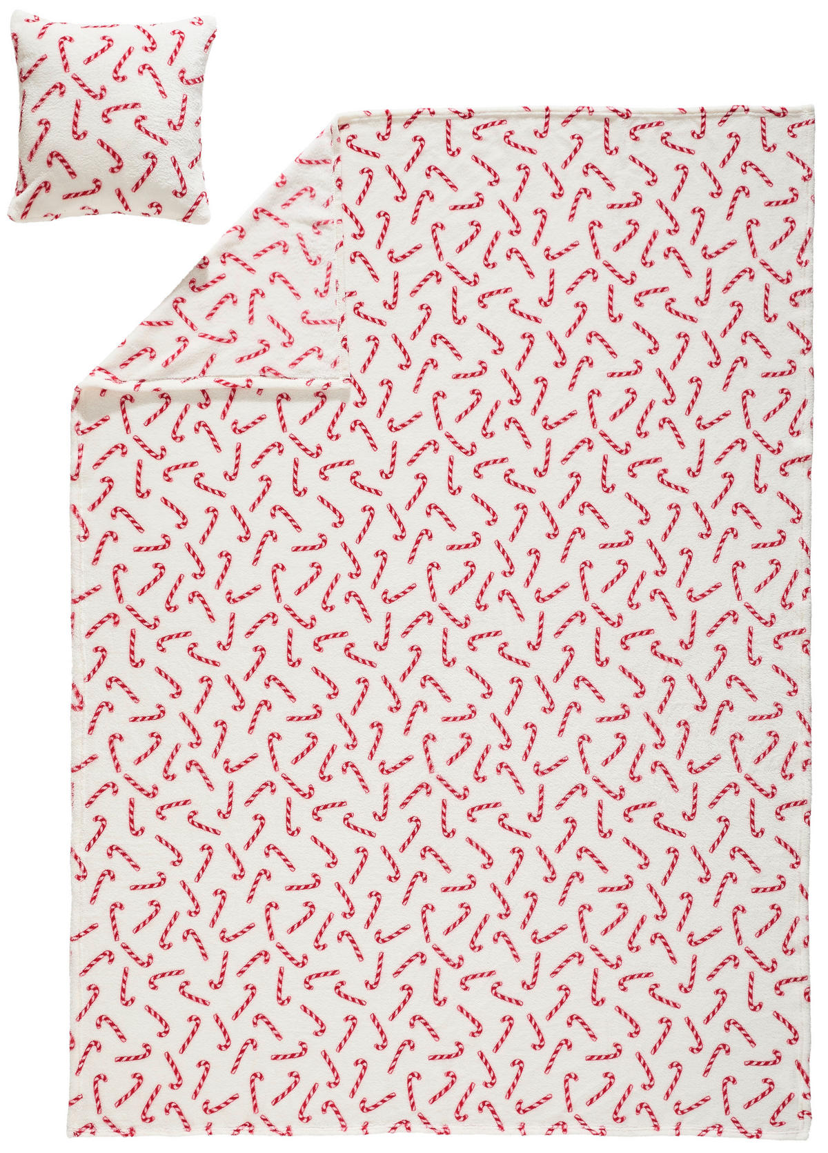 WOHNDECKE CANDY CANE 150/200 cm  - Rot/Weiß, Design, Textil (150/200cm) - X-Mas
