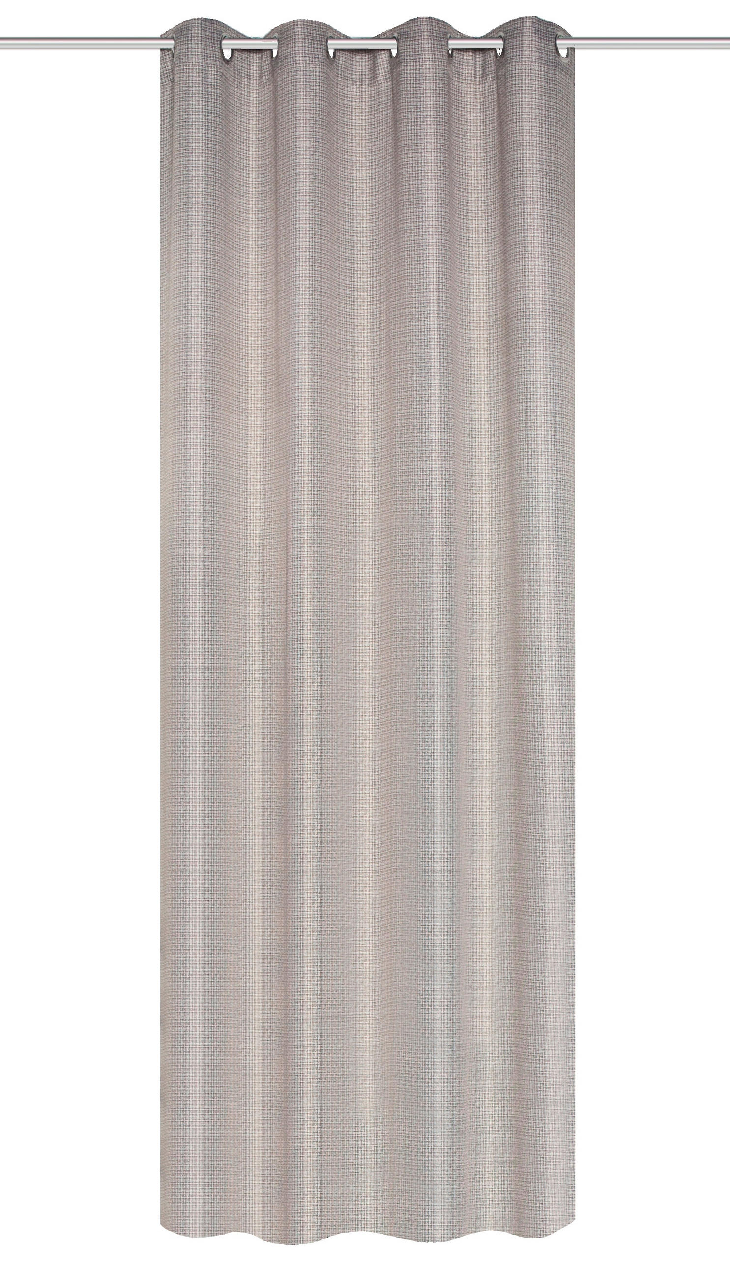 ÖSENVORHANG halbtransparent  - Braun, Basics, Textil (140/245cm)