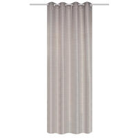 ÖSENVORHANG halbtransparent  - Braun, Basics, Textil (140/245cm)