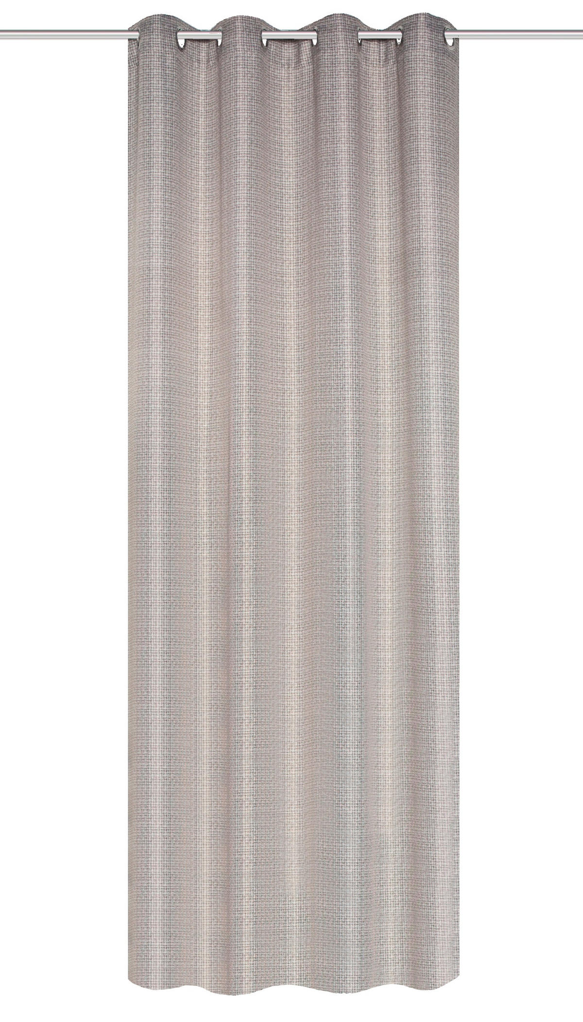 ÖSENVORHANG halbtransparent  - Braun, Basics, Textil (140/245cm)