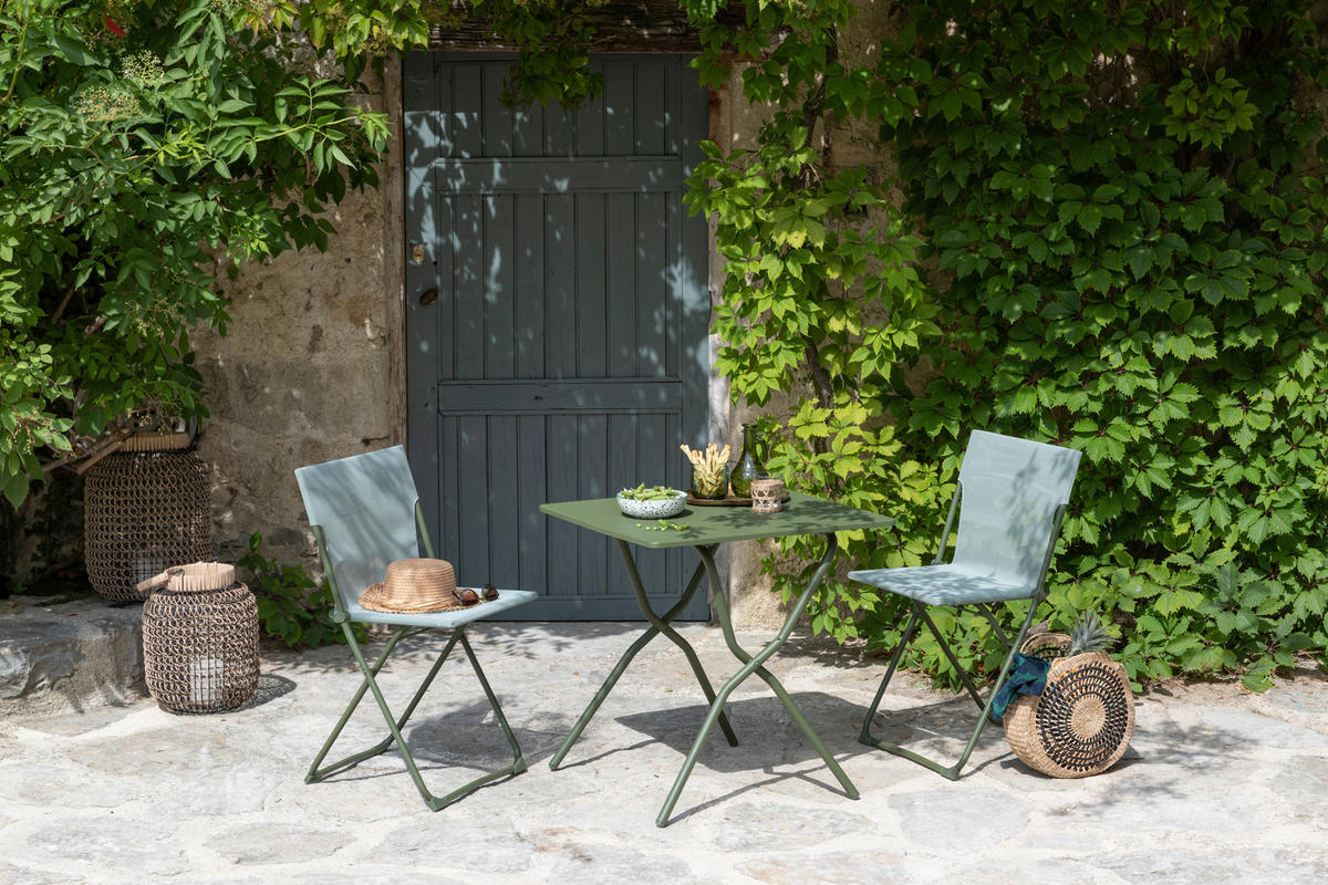 GARTENKLAPPTISCH 70/64/73 cm Metall rechteckig  - Waldgrün, Basics, Metall (70/64/73cm) - Lafuma Mobilier