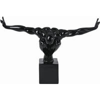 SKULPTUR - Schwarz, Trend, Kunststoff/Stein (43/29/15cm) - Kare-Design