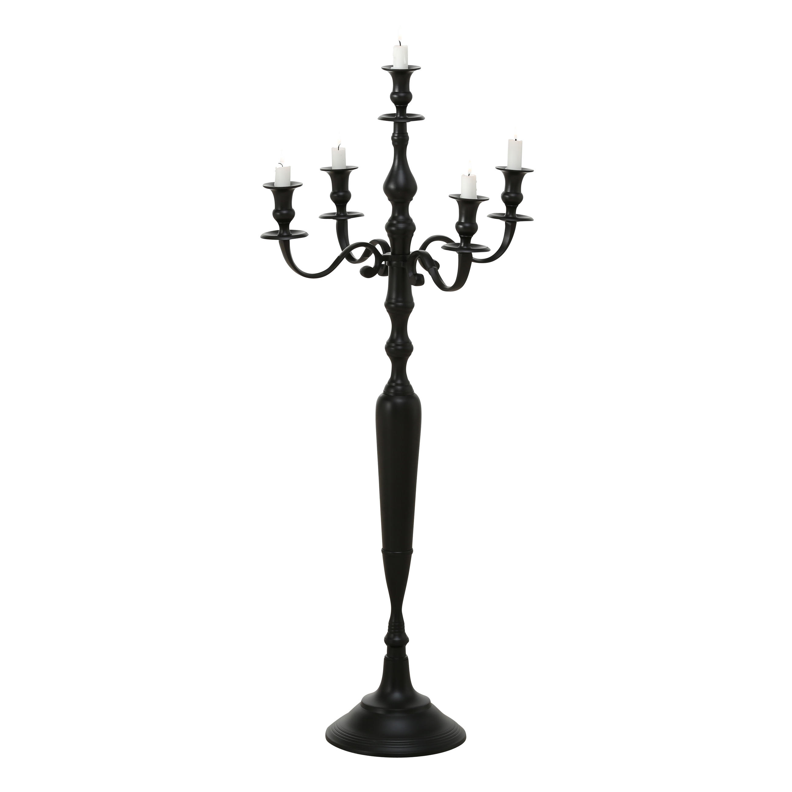 STOJAN NA SVÍČKY  kov - černá, Lifestyle, kov (45/105cm)