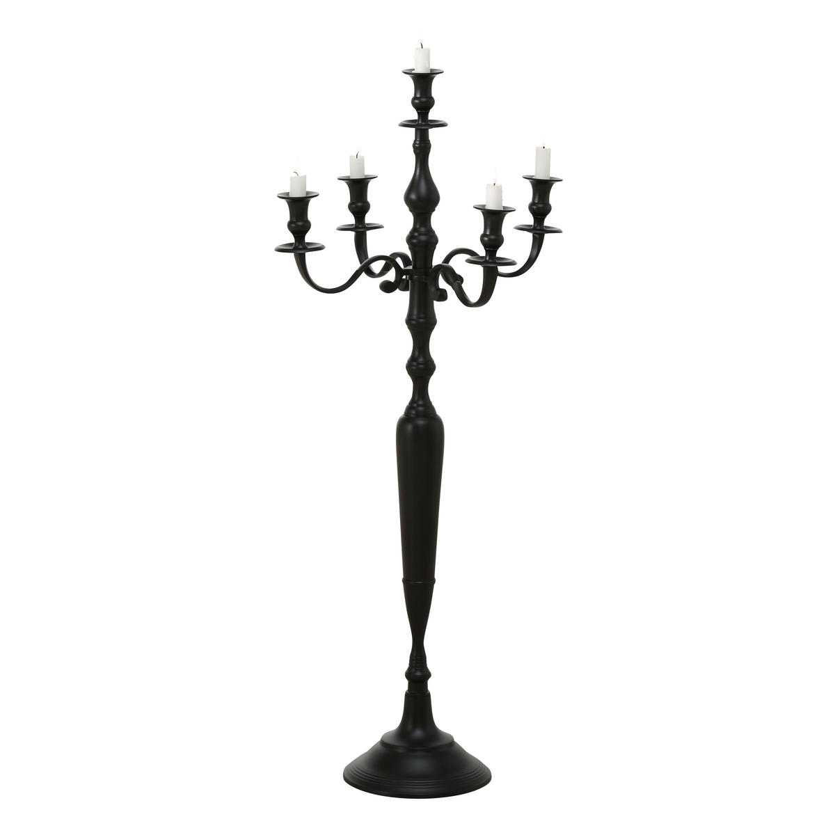 STOJAN NA SVÍČKY  kov - černá, Lifestyle, kov (45/105cm)