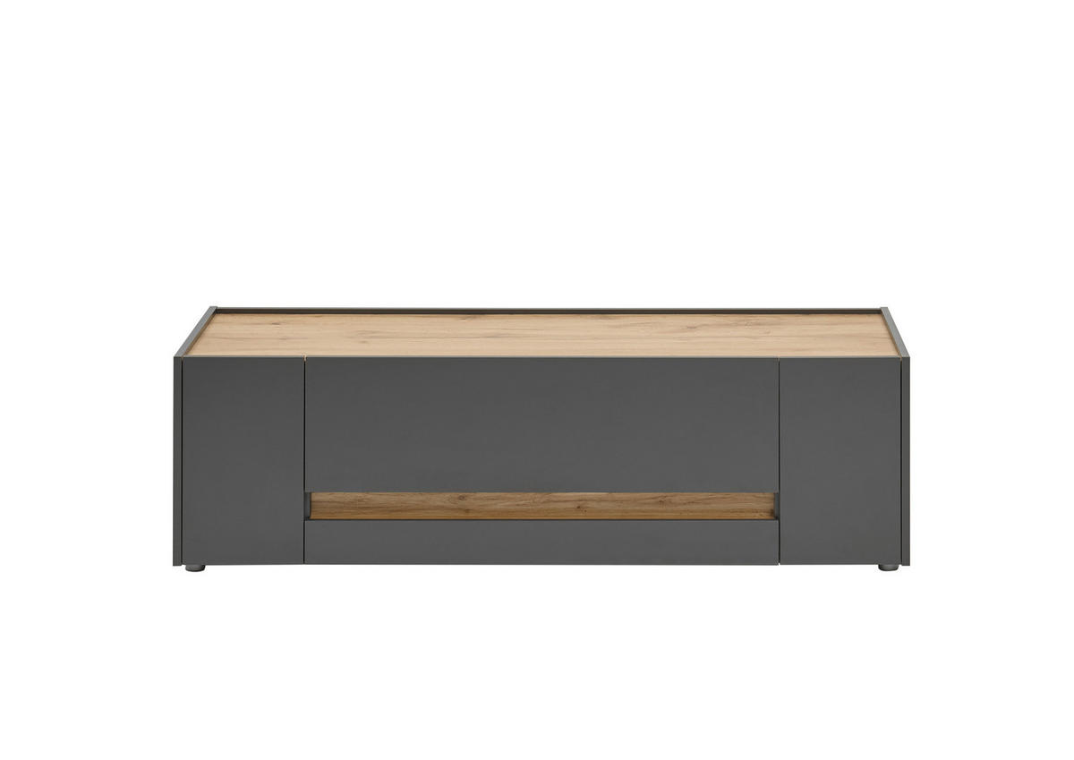 LOWBOARD  140/42/45 cm 2 Schublade(n) Beimöbel erhältlich, stehend  - Anthrazit/Eiche Wotan, Design, Holzwerkstoff/Kunststoff (140/42/45cm) - Modante