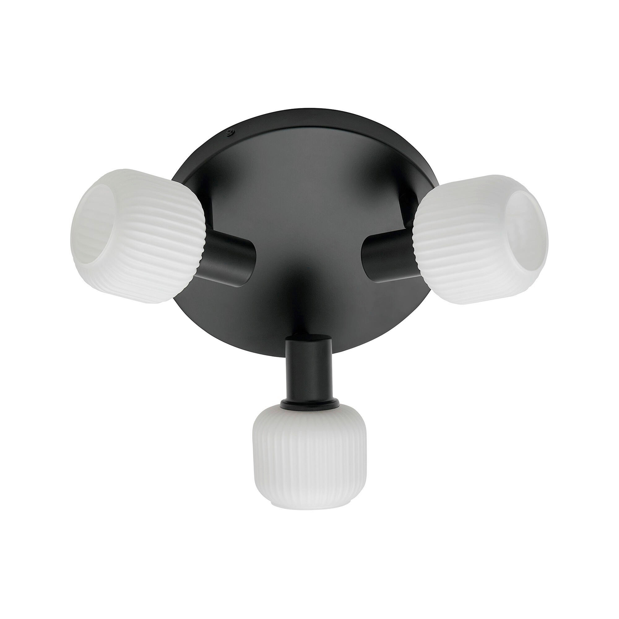 DECKENLEUCHTE Milford 19/25/25 cm  - Schwarz, Design, Glas (19/25/25cm) - Nordlux