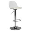 BARHOCKER Lederlook Weiß Sitzfläche 360° drehbar, abwischbar  - Chromfarben/Weiß, MODERN, Kunststoff/Textil (40/104/40cm) - MID.YOU