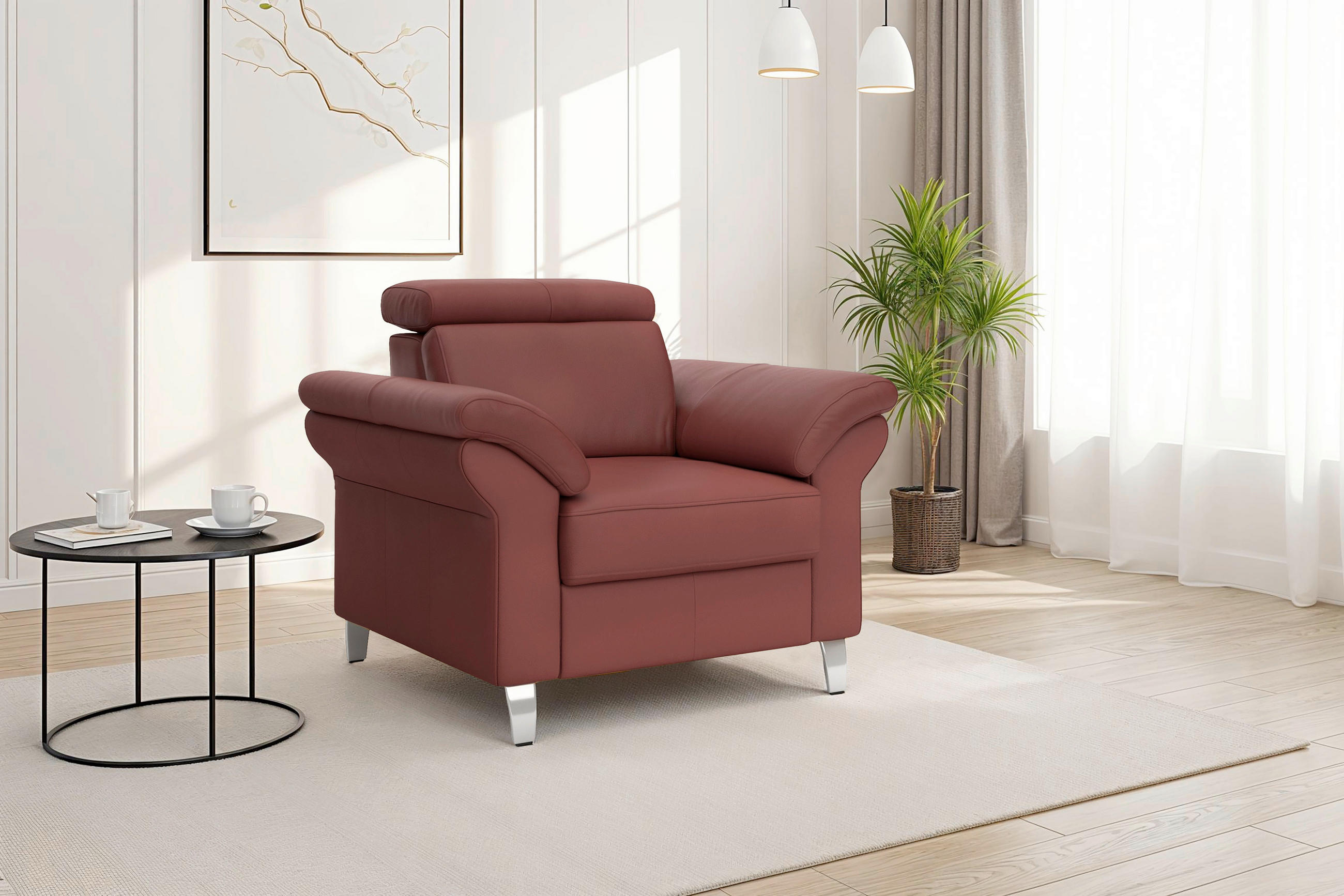 Sit & More Sessel Arngast E Rotbraun 101x84x93 cm
