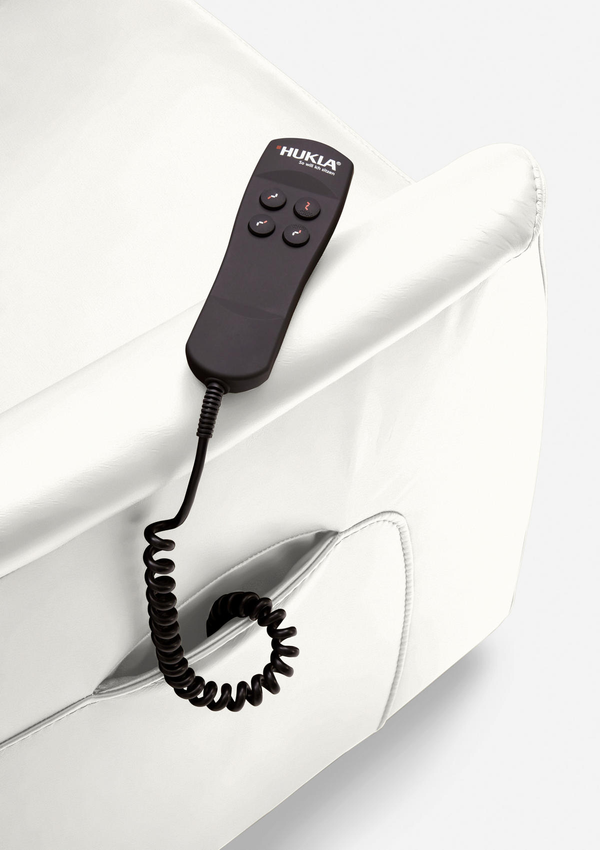 FERNSEHSESSEL Valdera  mit Relaxfunktion, Aufstehhilfe, Rücken echt Echtleder Weiß  - Schwarz/Weiß, KONVENTIONELL, Leder/Kunststoff (70/107/88cm) - Livetastic