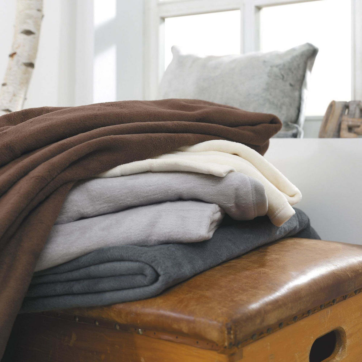 PLÉD 220/240 cm  - barna, Konventionell, textil (220/240cm) - Ibena
