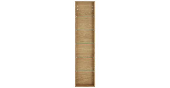 BADEZIMMERREGAL 35/150/12 cm  - Eichefarben, KONVENTIONELL, Glas/Holz (35/150/12cm) - Linea Natura