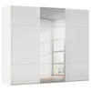 SCHWEBETÜRENSCHRANK 301/223/68 cm 3-türig Weiß  - Weiß, KONVENTIONELL, Glas/Holzwerkstoff (301/223/68cm) - Novel