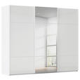 SCHWEBETÜRENSCHRANK 301/223/68 cm 3-türig Weiß  - Weiß, KONVENTIONELL, Glas/Holzwerkstoff (301/223/68cm) - Novel